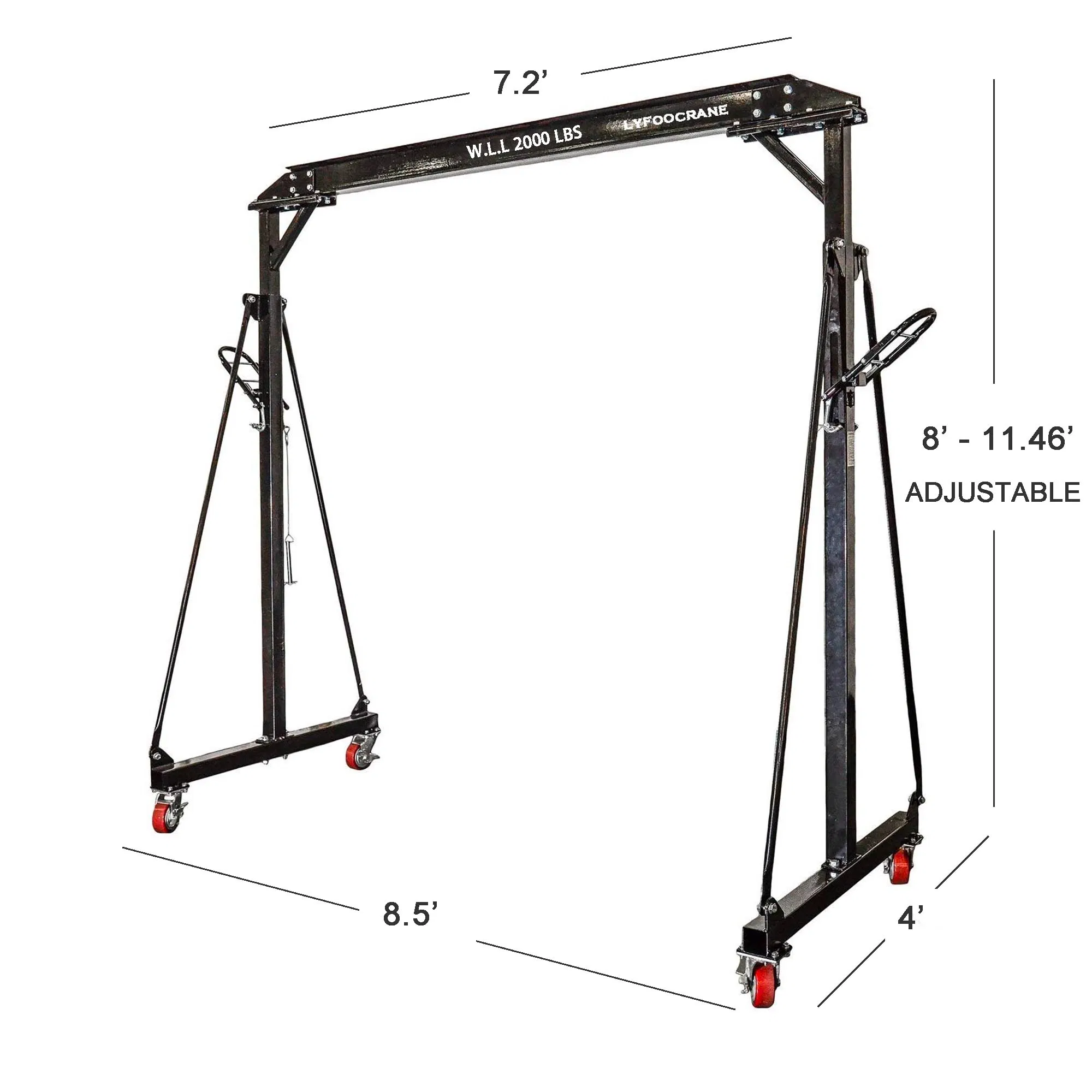 Adjustable Gantry Crane 1t and 2t Portable Gantry Hoist 4000 Lbs Shop Crane (wholesale and Retail)