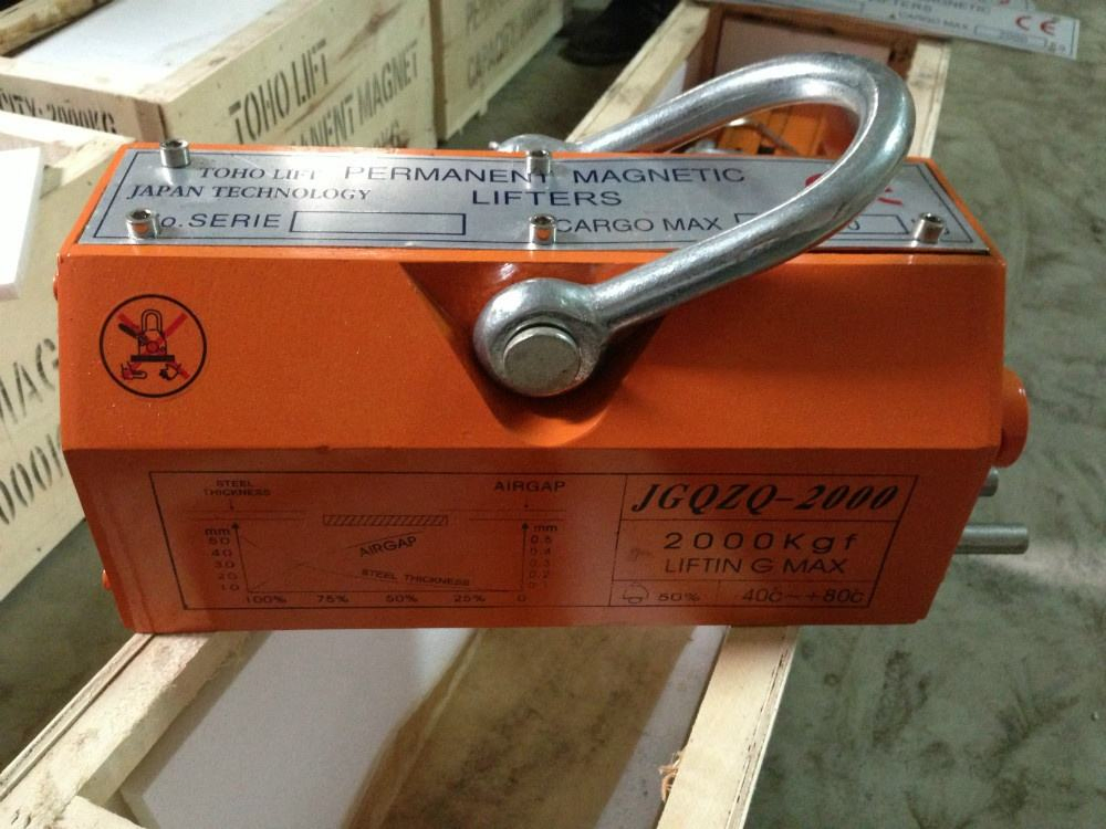 Heavy-Duty 200kg Permanent Magnetic Lifter with Safety Lock for Steel Plate Handling