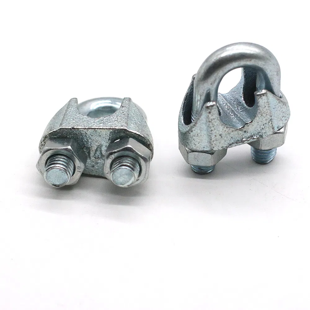 China Rigging Hardware Malleable U Shaped DIN741 Zinc Plated Wire Rope Clips