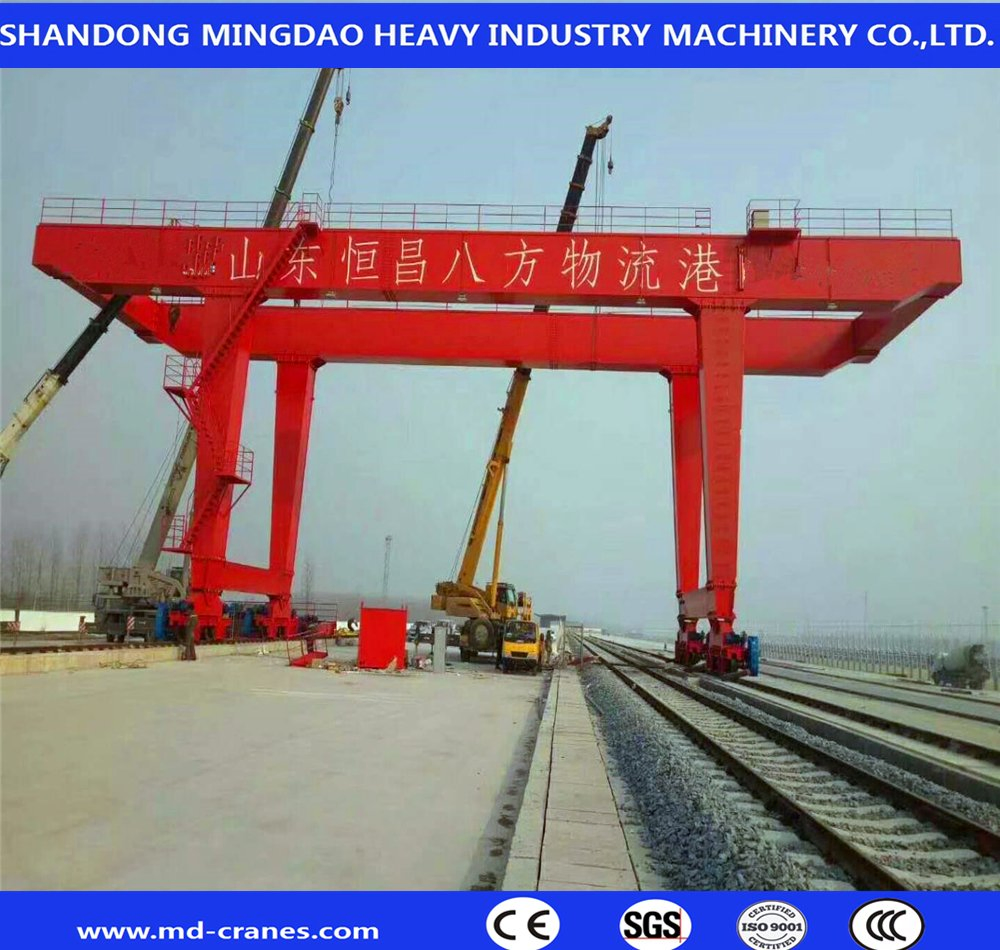CE/SGS/ISO/TUV/Eac 20 T 50t Heavy Duty General Construction Equipment Outdoor Warehouse Heavy Portable Container Quay Double Girder Winch Trolley Gantry Crane