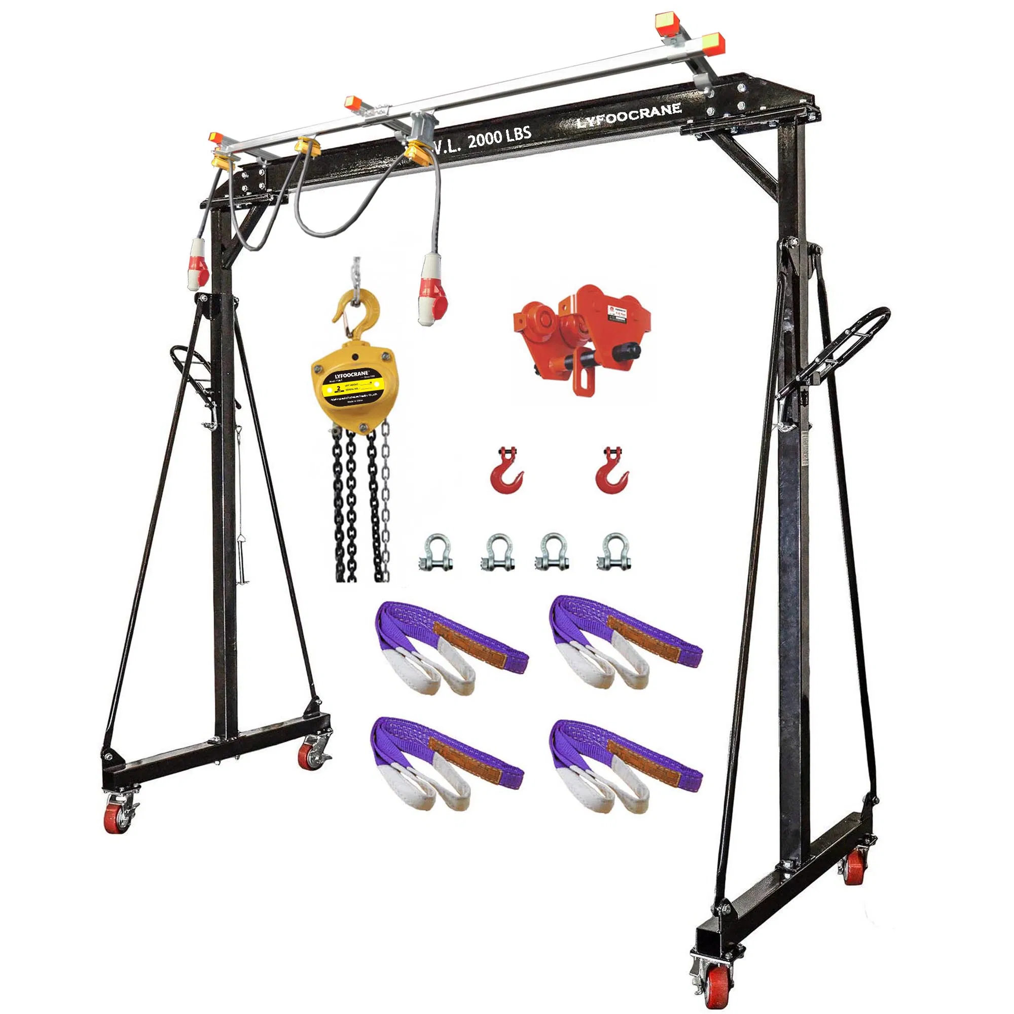 Adjustable Gantry Crane 1t and 2t Portable Gantry Hoist 4000 Lbs Shop Crane (wholesale and Retail)