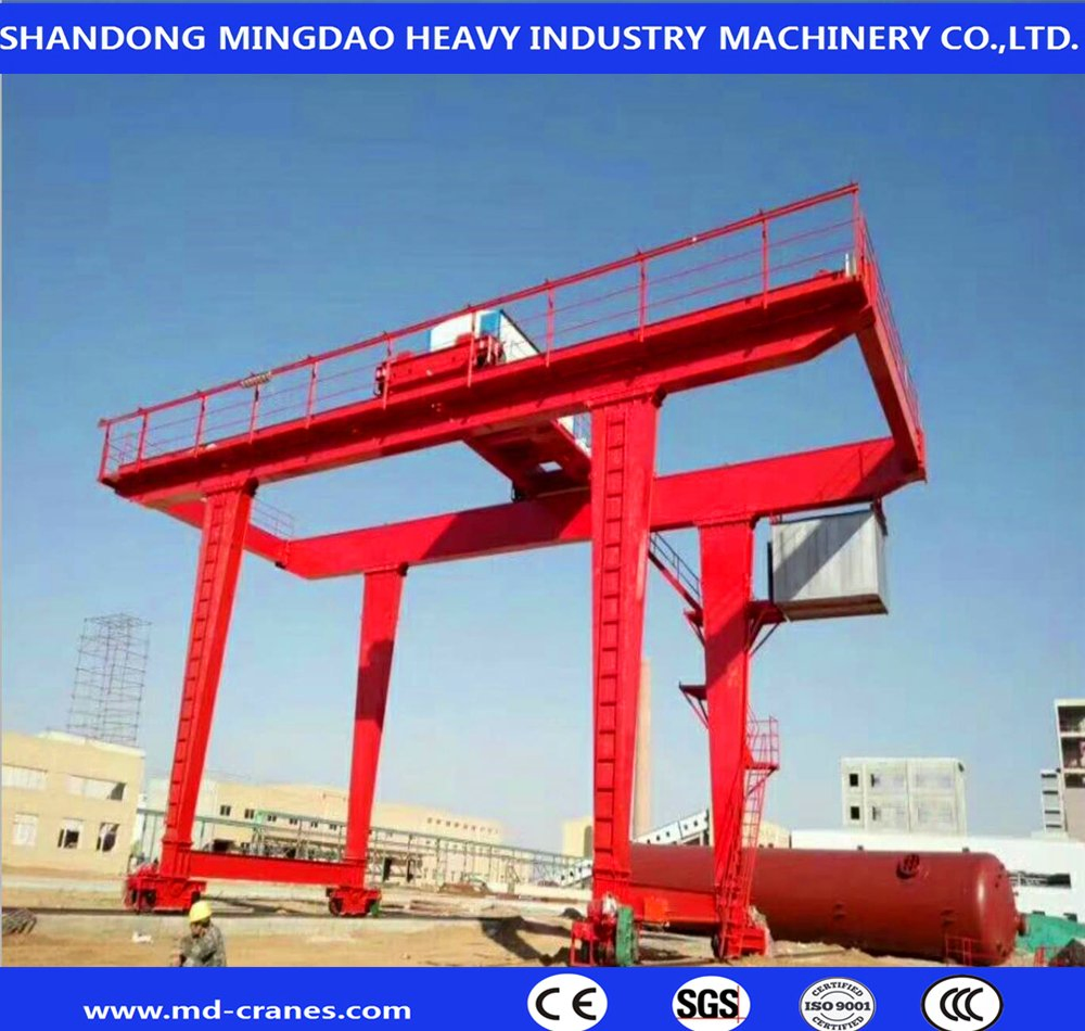 CE/SGS/ISO/TUV/Eac 20 T 50t Heavy Duty General Construction Equipment Outdoor Warehouse Heavy Portable Container Quay Double Girder Winch Trolley Gantry Crane