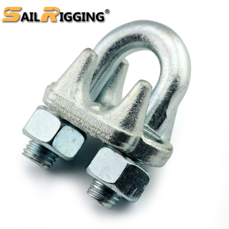 1/8'' 3/16'' 1/4'' 5/16'' Us Type Drop Forged Wire Rope Clamp G450 Wire Rope End Fitting Hot DIP Galvanized Wire Rope Clips