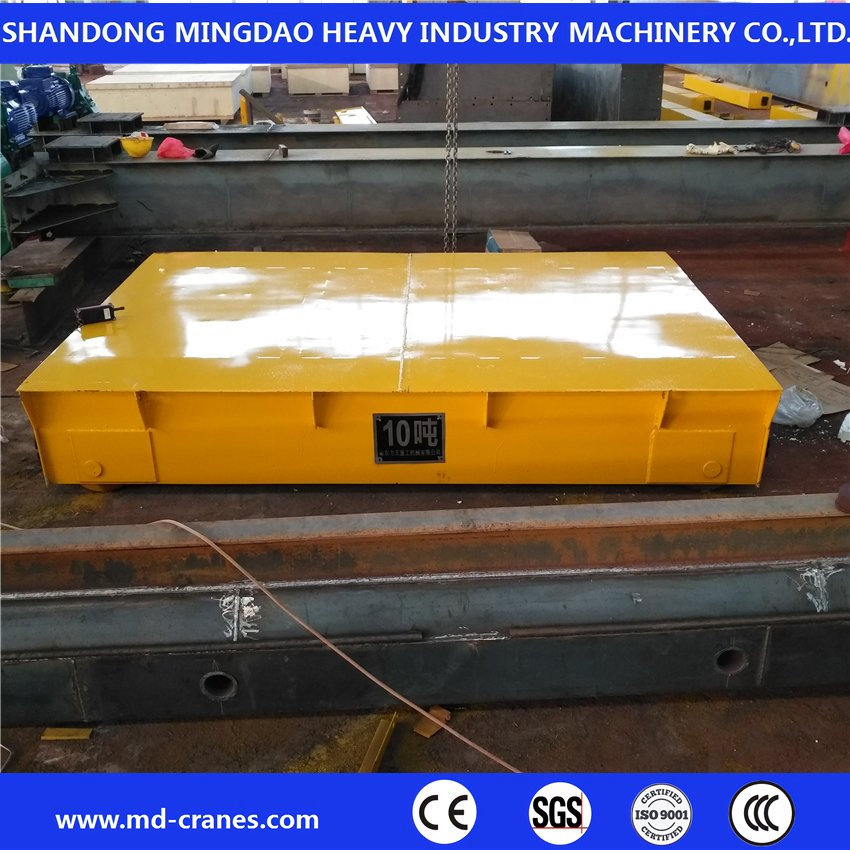 50t Industrial Motorized Trolley Electric Railway Transfer Cart