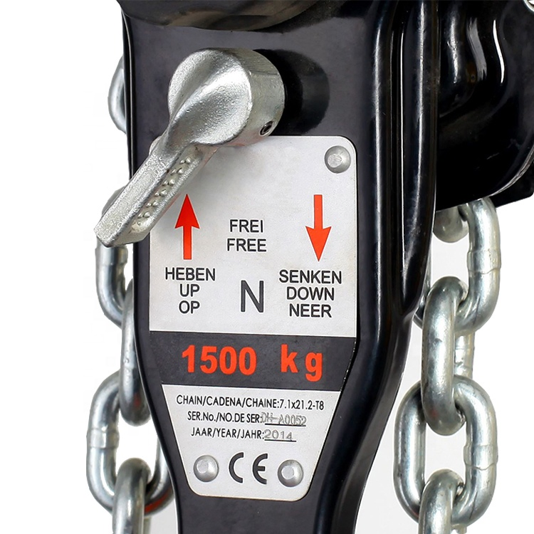 CE Certification Lifting Equipment 0.8 Tons Manual Ratchet Lever Chain Hoist