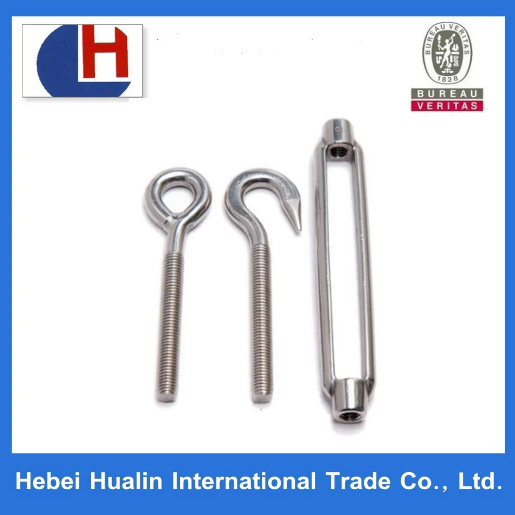 Stainless Steel Open Body Hook Eye Turnbuckle