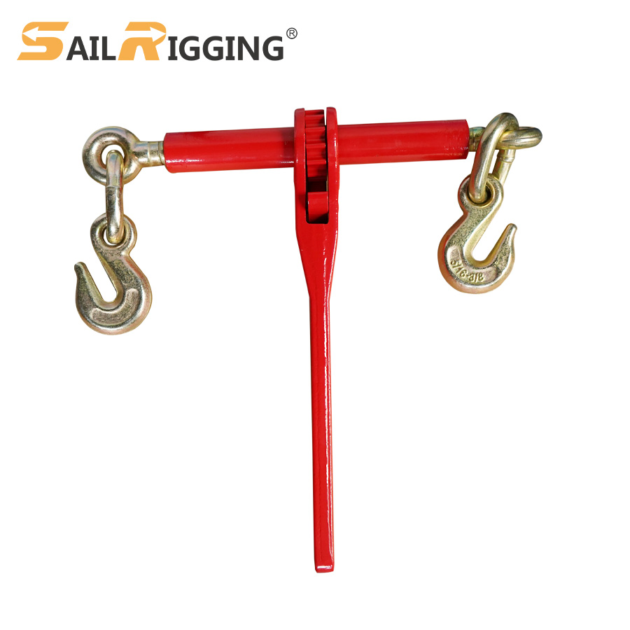 G70 Red Powder Coated Us Ratchet Load Binder for Vehicle Cargo Transport Safety
