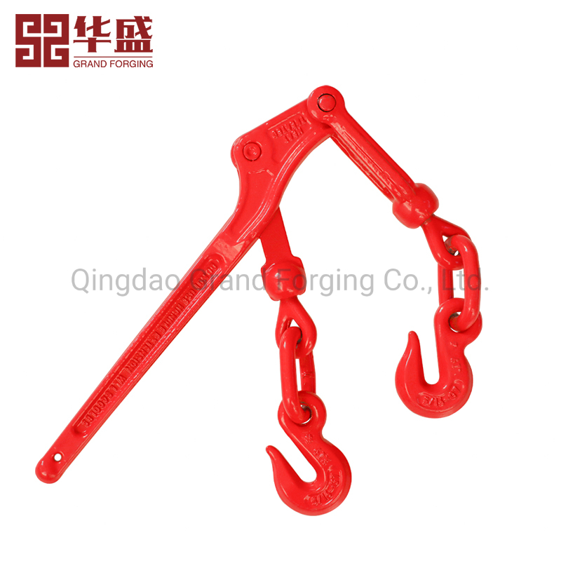 Us Type G80 Red Painted Rigging Hardware Die Forging Steel Lever Type Cargo Lashing Ratchet Type Red Accessory Load Binder