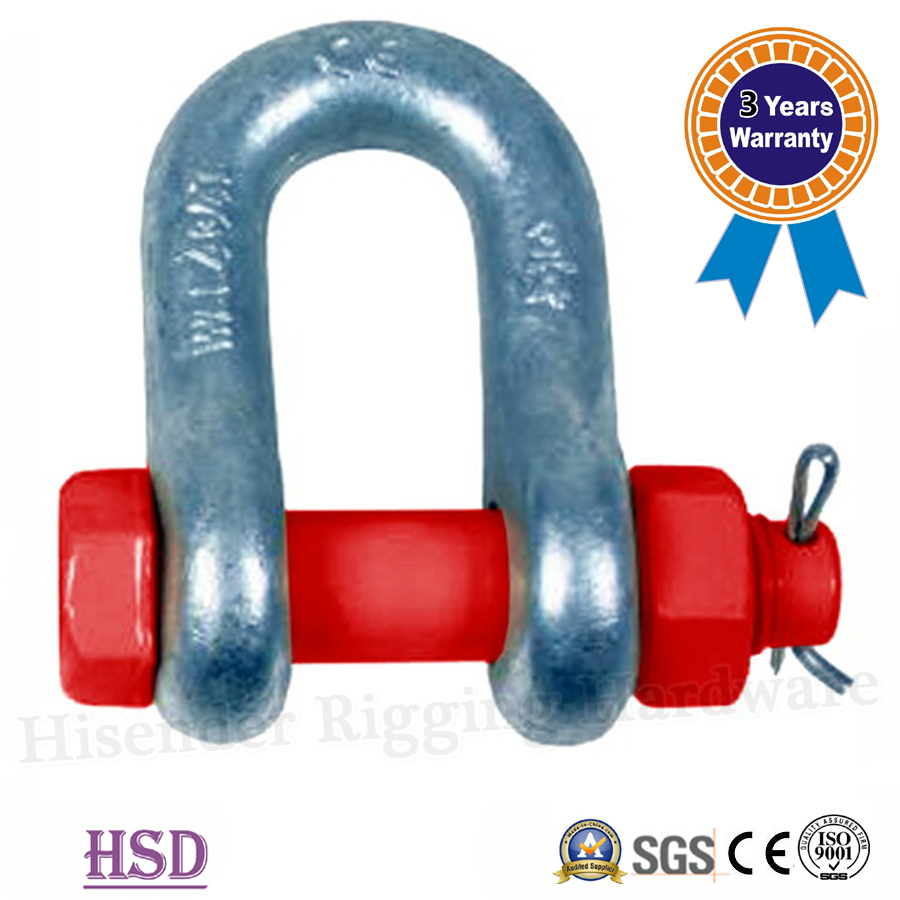 Rigging Fittings Galvanized Yellow Pin Us Forged U Bolt G209 Shackle