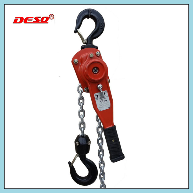 Industrial Equipment Manual Lifting Steel Lever Chain Block / Hoist with Hook
