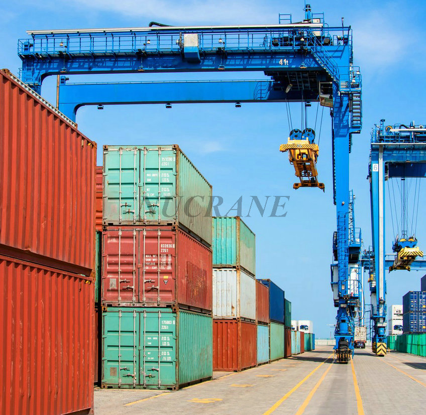 20 Feet 40 Feet Container Rubber Tyre Double Girder Gantry Crane