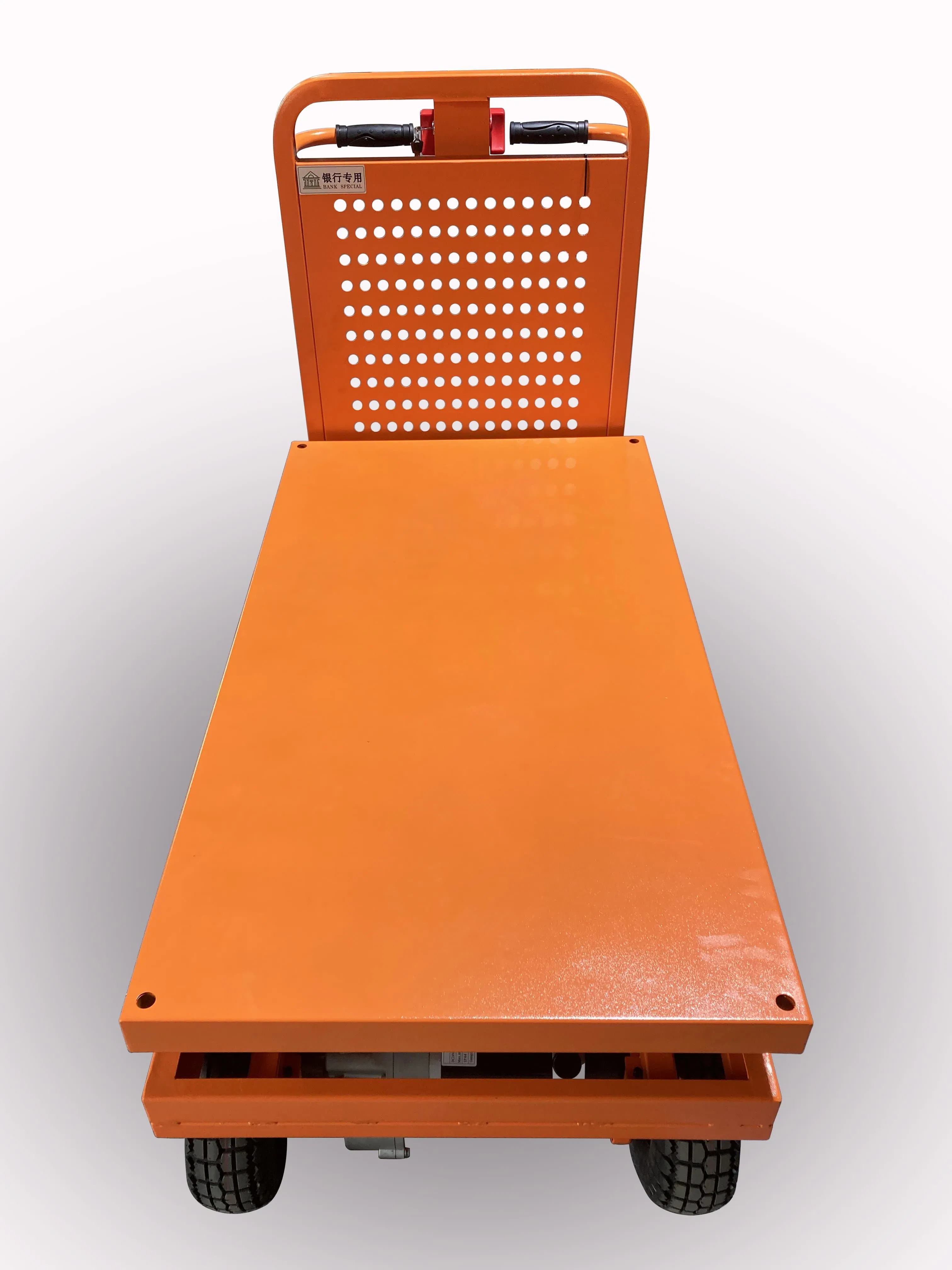 Premium Electric Lifting Cart 5ookg Double Fork Powered Lift &amp; Drive Scissor Trolley