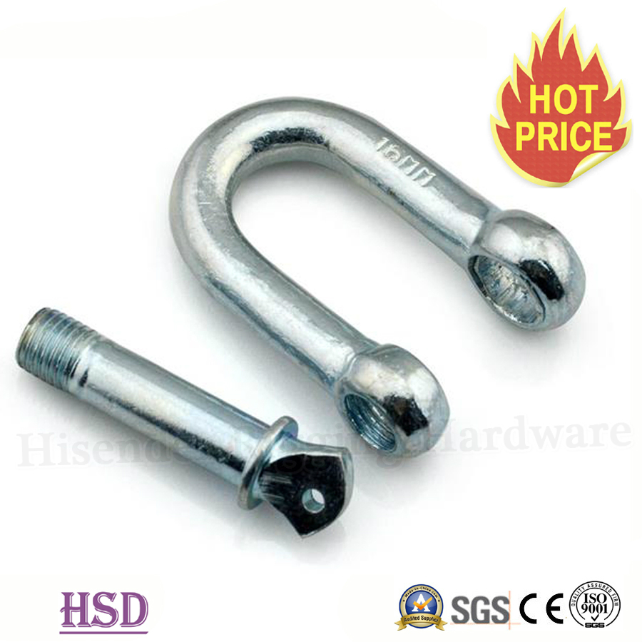 Square Head Dee Type Screw Pin European Trawling Anchor Chain Shackle
