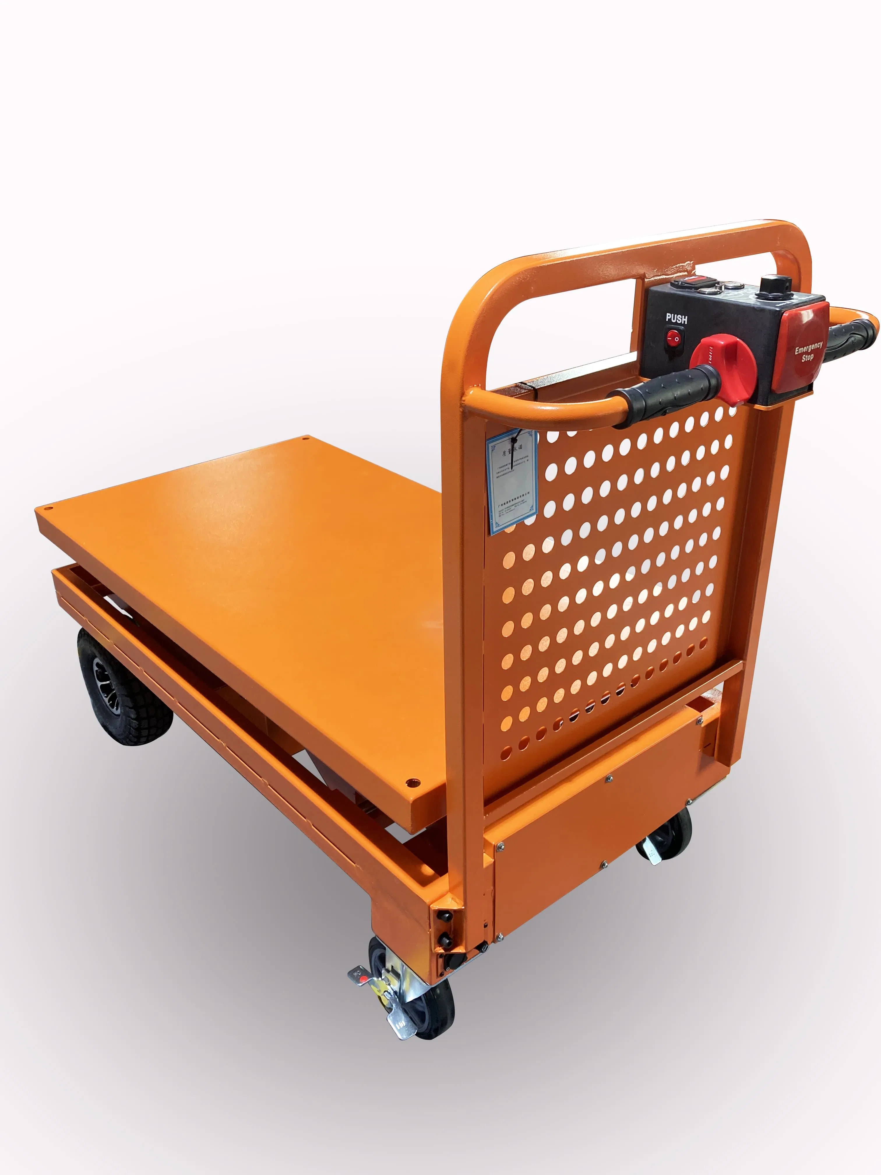 Premium Electric Lifting Cart 5ookg Double Fork Powered Lift &amp; Drive Scissor Trolley