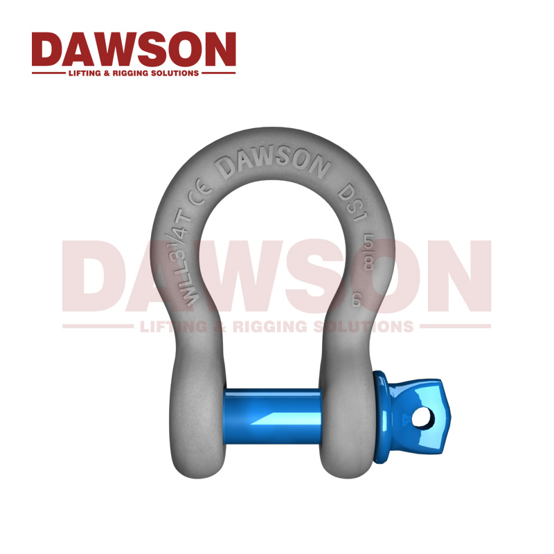 Dawson Hot DIP Galvanized Us Type Screw Pin Bow Shackle for Lifting