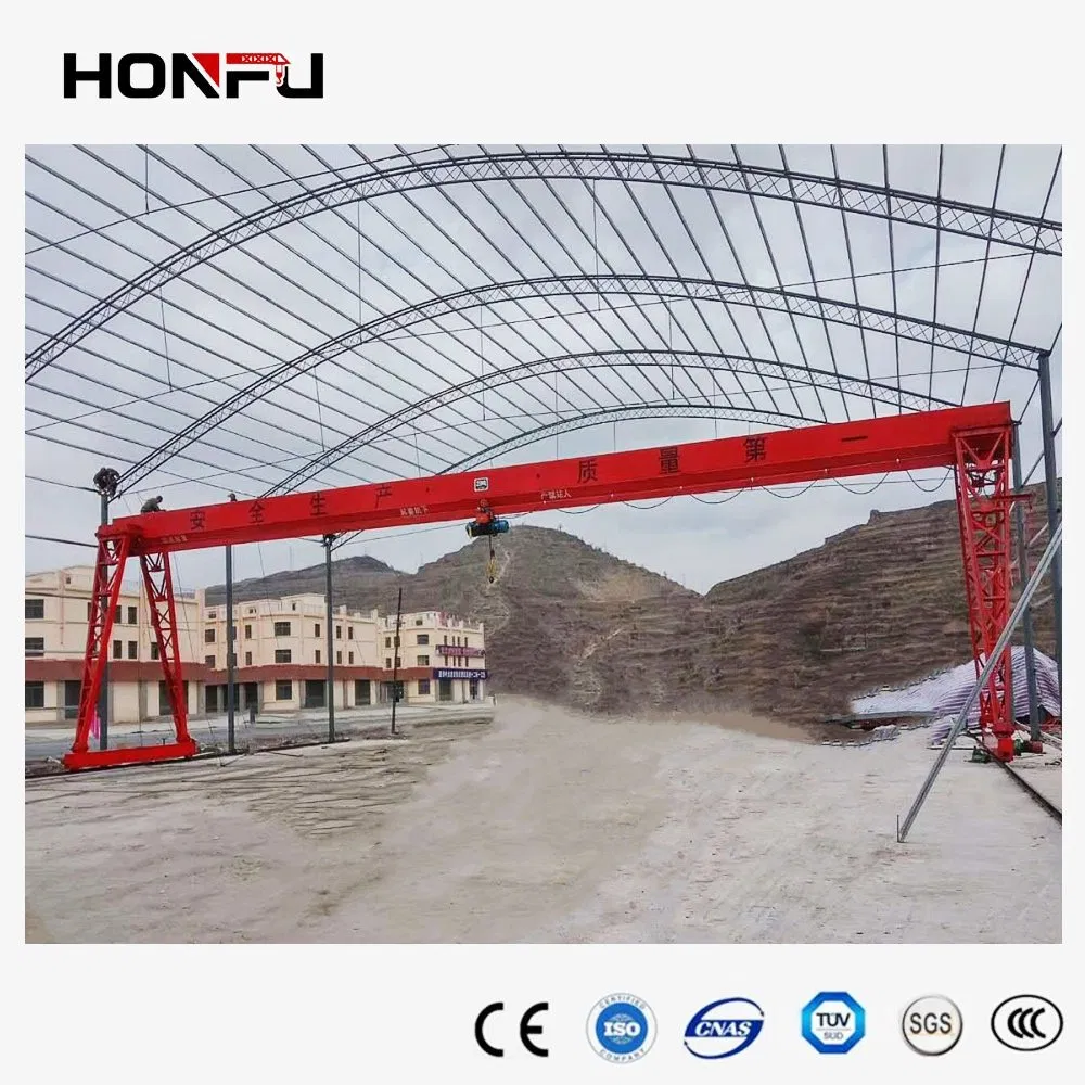 Factory Overhead Crane 5t 10t 15t 20t 30t 40t 50t 55t 100t Single Girder &amp; Double Girder Overhead Crane Bridge Hydraulic Rubber Tyred Gantry Crane