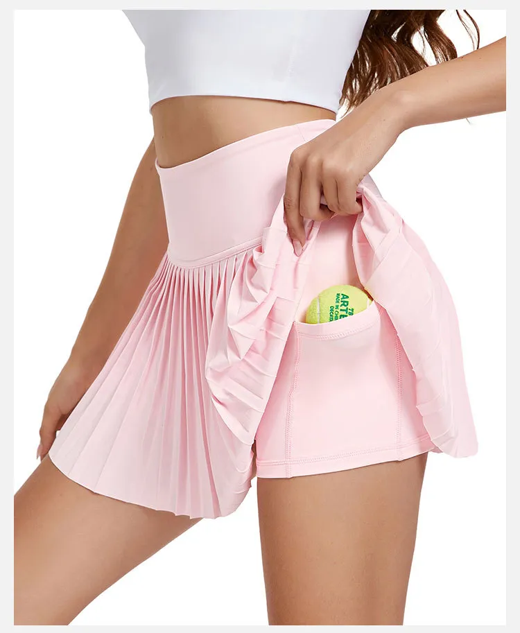 Falda con pliegues mini