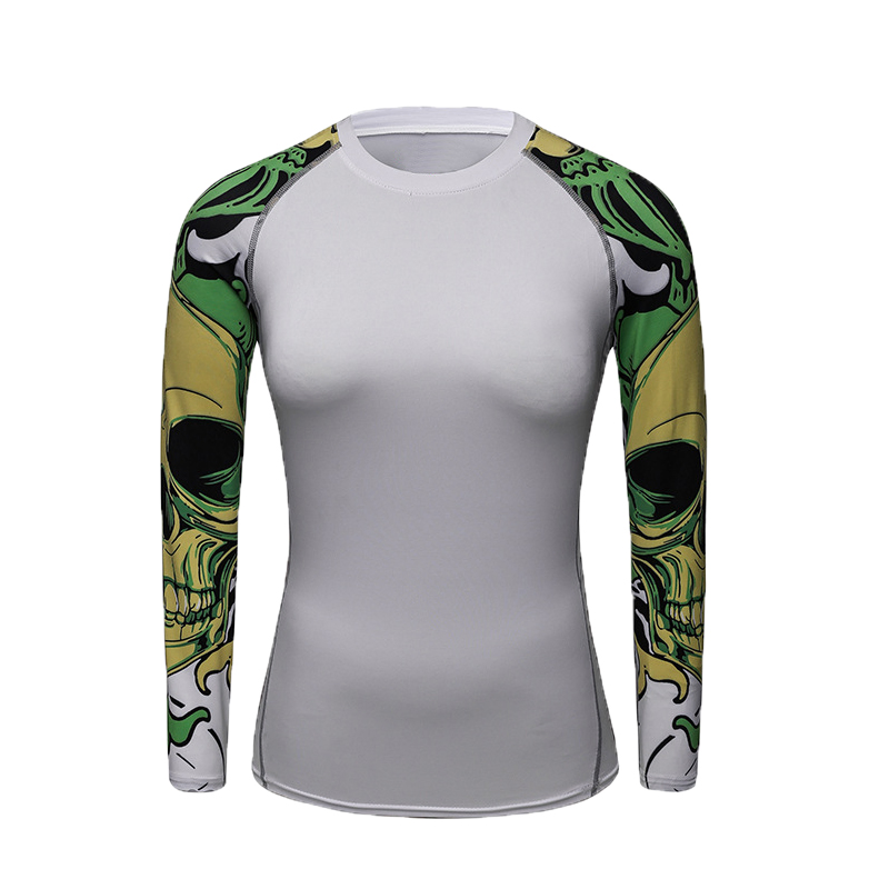 Camiseta de entrenamiento de compresión para hombres, ajustada, deportiva, para culturismo, de manga larga