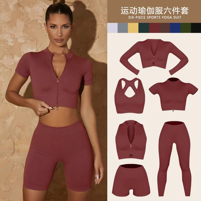 Ropa de deporte para mujeres en Amazon, venta caliente, ropa de yoga sin costuras, ropa de gimnasio, ropa deportiva