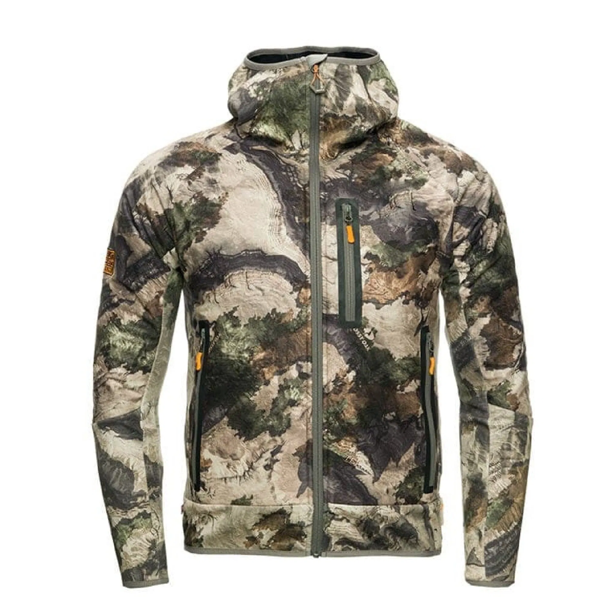 Chaqueta con capucha impermeable de concha dura de camuflaje, chaqueta para senderismo al aire libre, ropa de caza personalizada