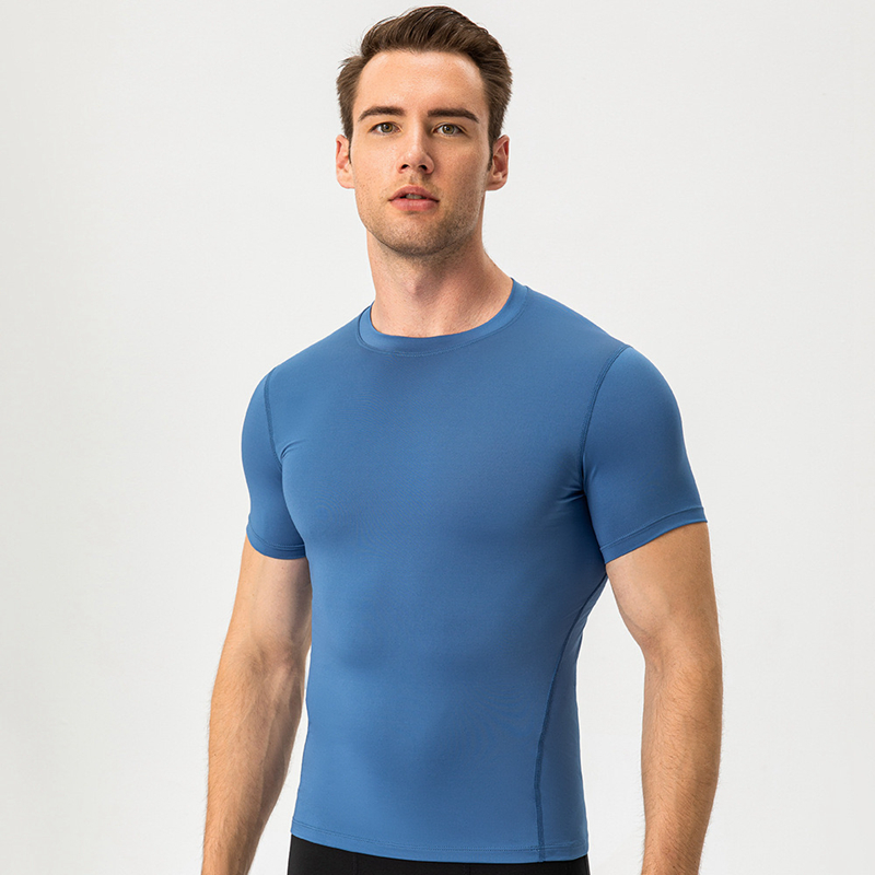 Camisetas de gimnasio de entrenamiento muscular más vendidas, camisetas deportivas de compresión de color sólido de manga corta, camisetas de gimnasio para hombres, capa base atlética ajustada para correr