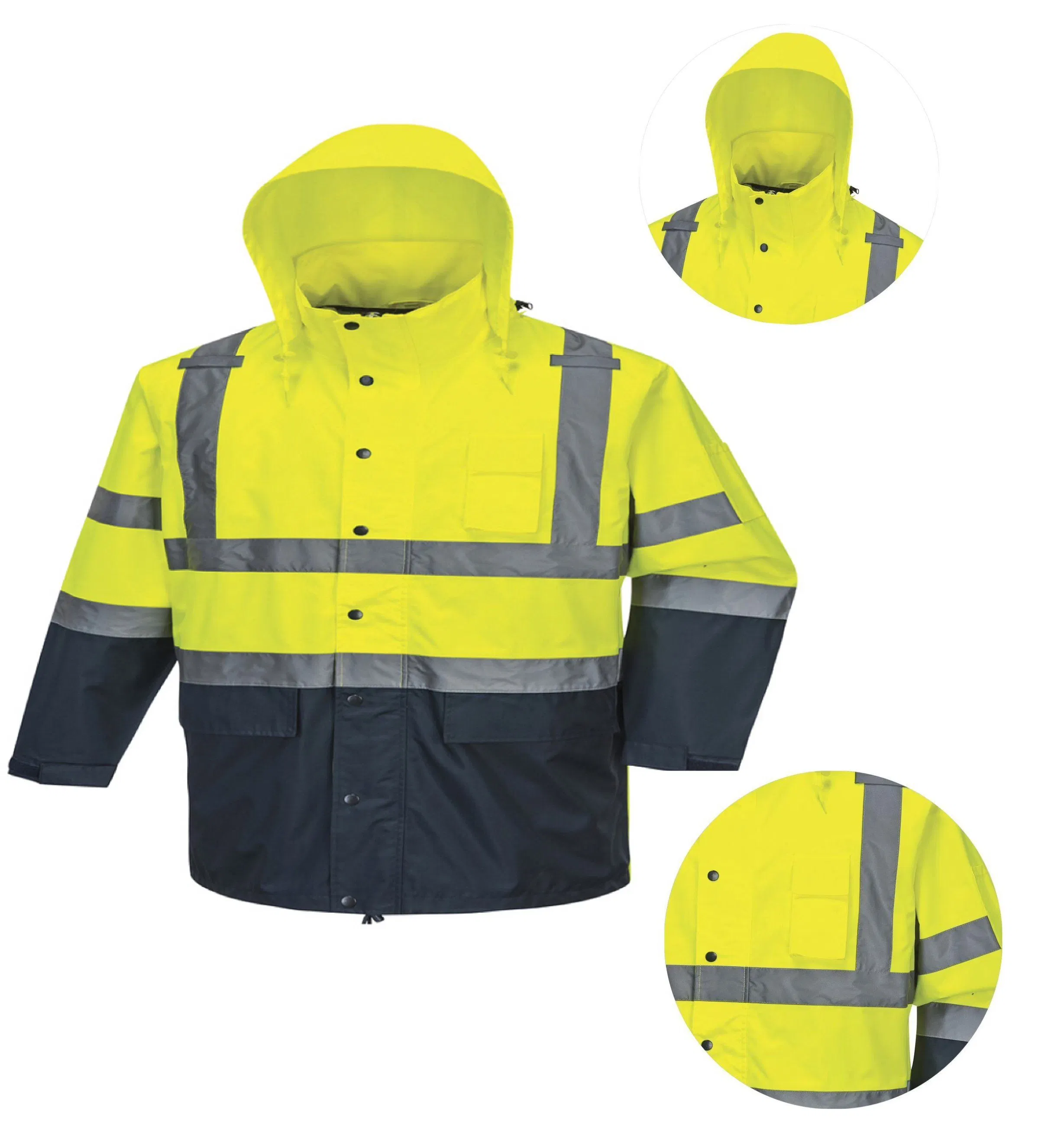 Chaqueta Reflectante Personalizada Cálida y Resistente al Agua Ropa de Seguridad Reflectante para Exterior Nocturno