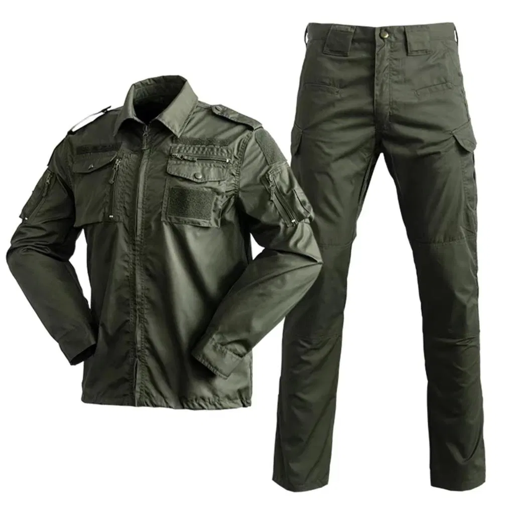 Conjuntos de uniforme personalizados para hombres al aire libre, traje impermeable sólido, ropa de senderismo, ropa táctica de caza, uniformes de seguridad, overoles