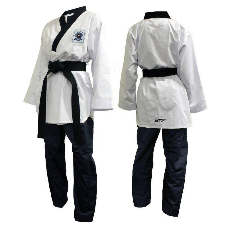 Ropa de Poomsae de Taekwondo con cuello en V de Artes Marciales