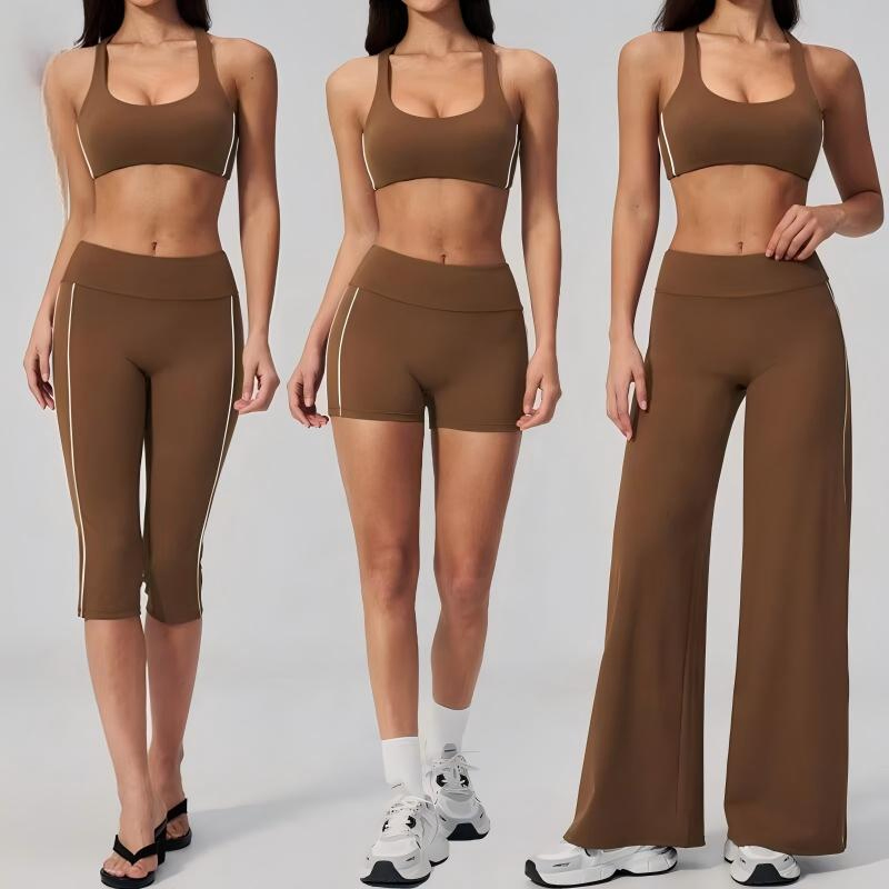 2PCS Traje de yoga para mujeres, conjunto de gimnasio, ropa para correr, ropa de entrenamiento, pantalones capri, sujetador deportivo, ropa atlética, ropa de yoga, ropa deportiva