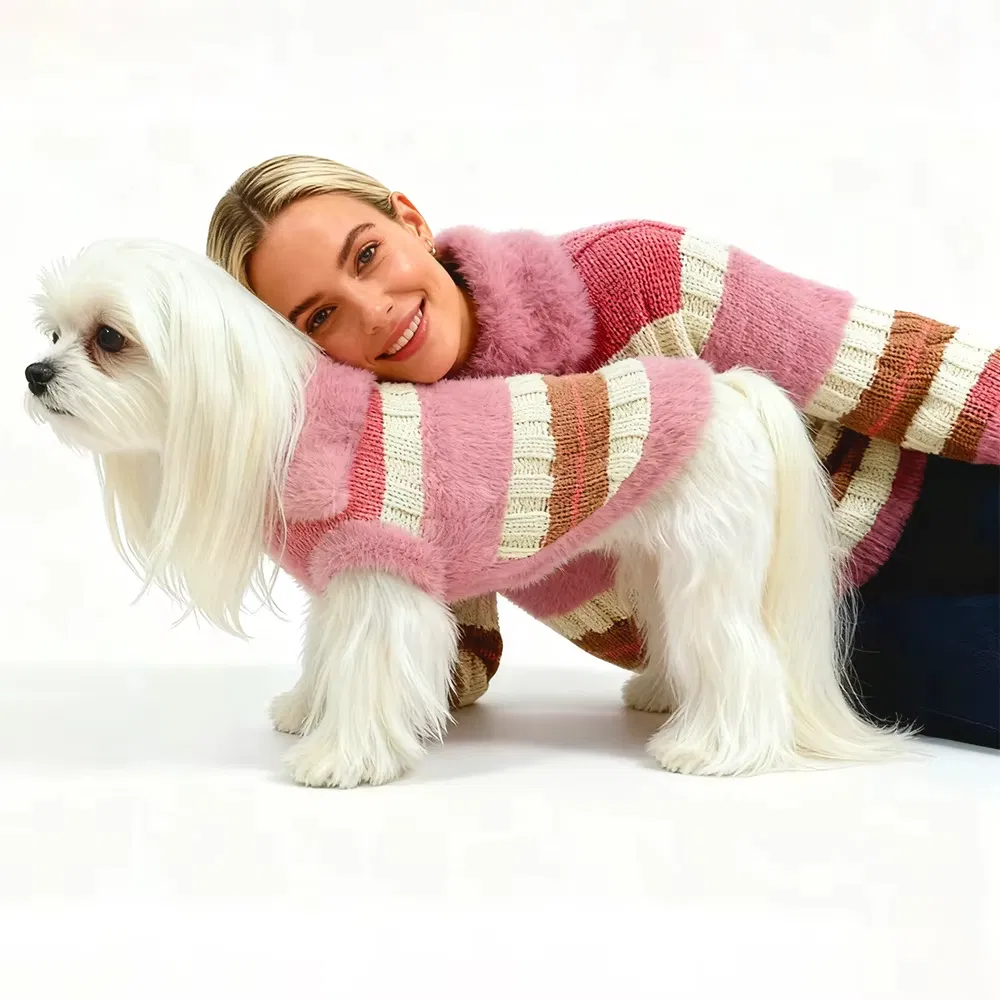 Suéteres de invierno de punto con patrón de tigre para mascotas, ropa de invierno para perros pequeños, ropa de punto para perros grandes para interiores y exteriores