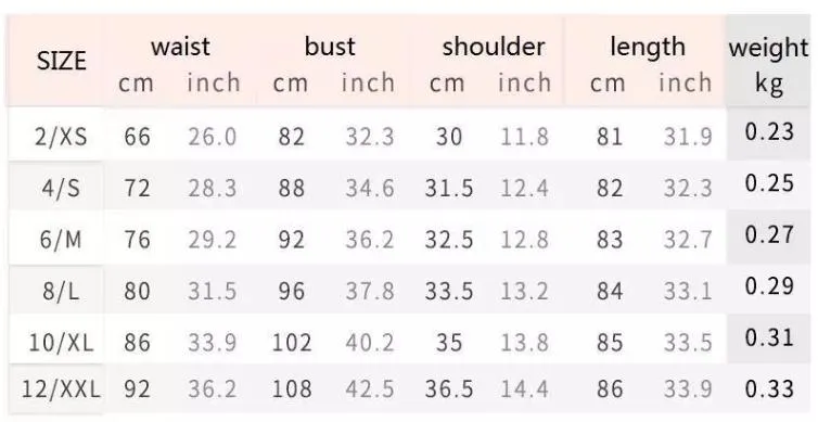 Size guide 1