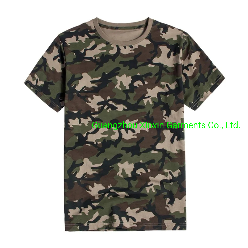 Camisetas tácticas de senderismo al aire libre para hombres, de camuflaje, de manga corta, camisa de caza y escalada para hombres, ropa deportiva transpirable (W2264)