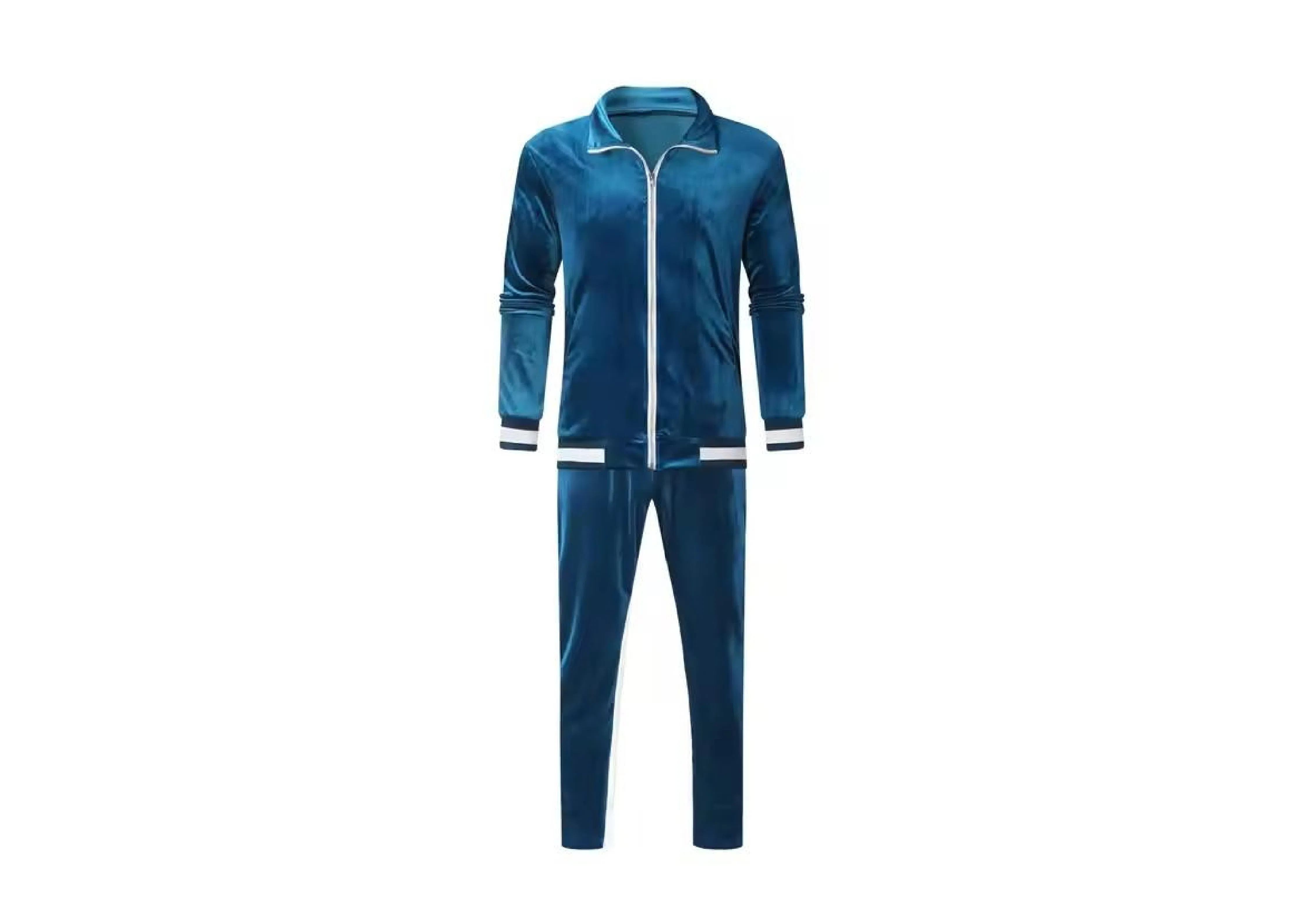 Conjunto de dos piezas para hombres - Ropa deportiva de terciopelo para correr despacio, ecológica y transpirable