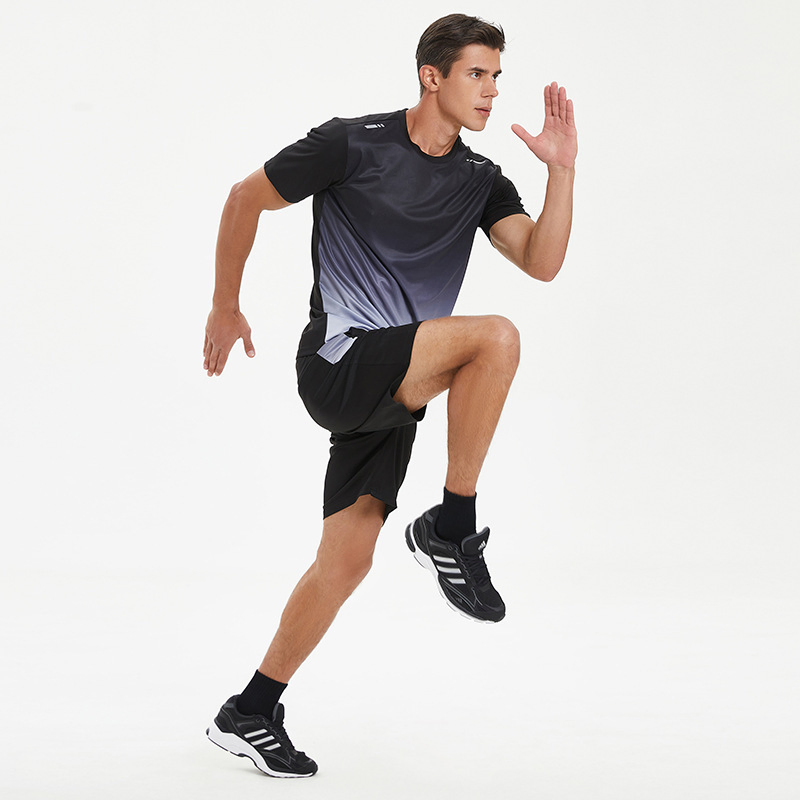Conjuntos de entrenamiento deportivo para hombres, ropa de fitness, secado rápido, camiseta de baloncesto y fútbol