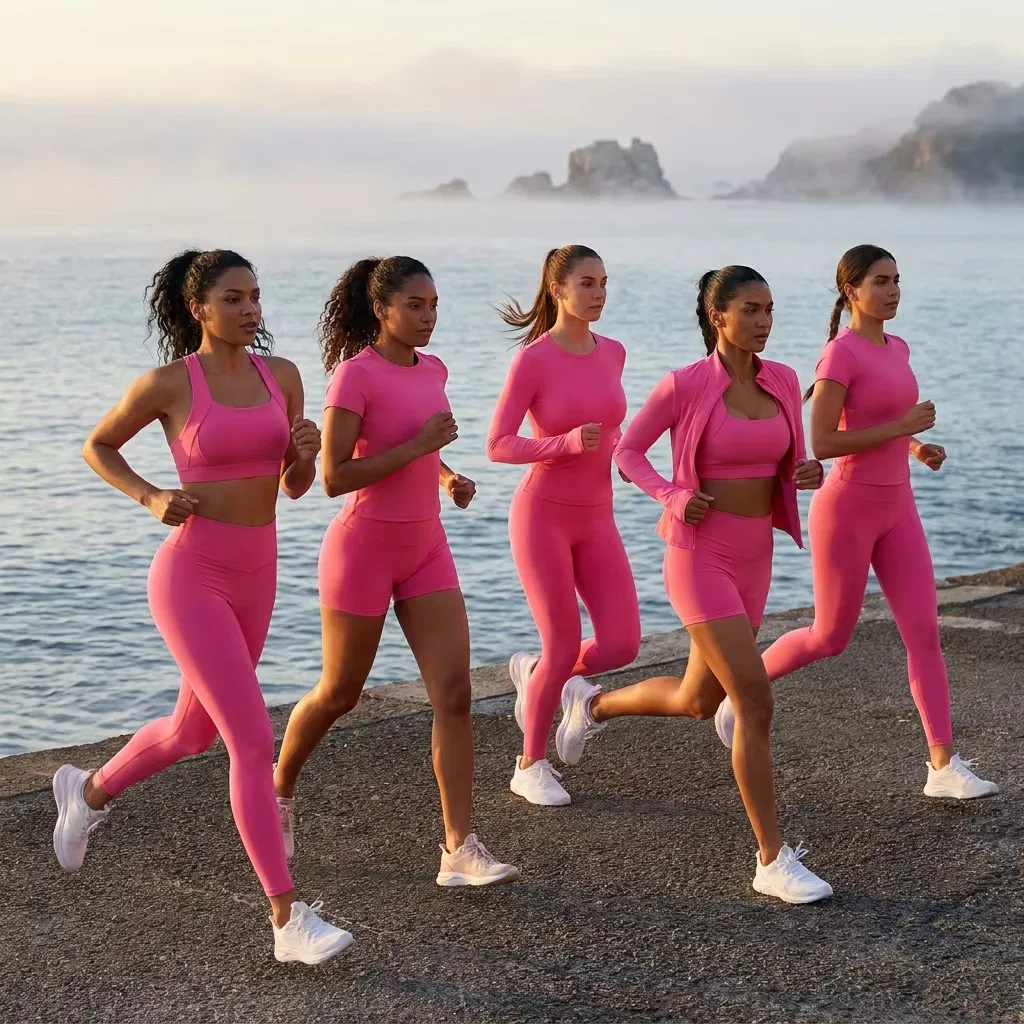 Venta al por mayor 6 PCS Ropa de fitness activa premium para mujeres, camiseta ajustada + sujetador deportivo + pantalones cortos de ciclista + leggings de yoga + chaqueta superior conjunto de entrenamiento