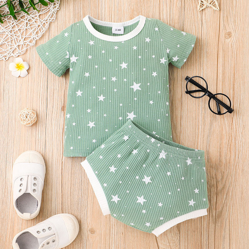 Conjuntos de ropa para bebés niño verano casual ropa para niños dos piezas conjuntos pantalones cortos y camiseta niños lindos prime; S ropa