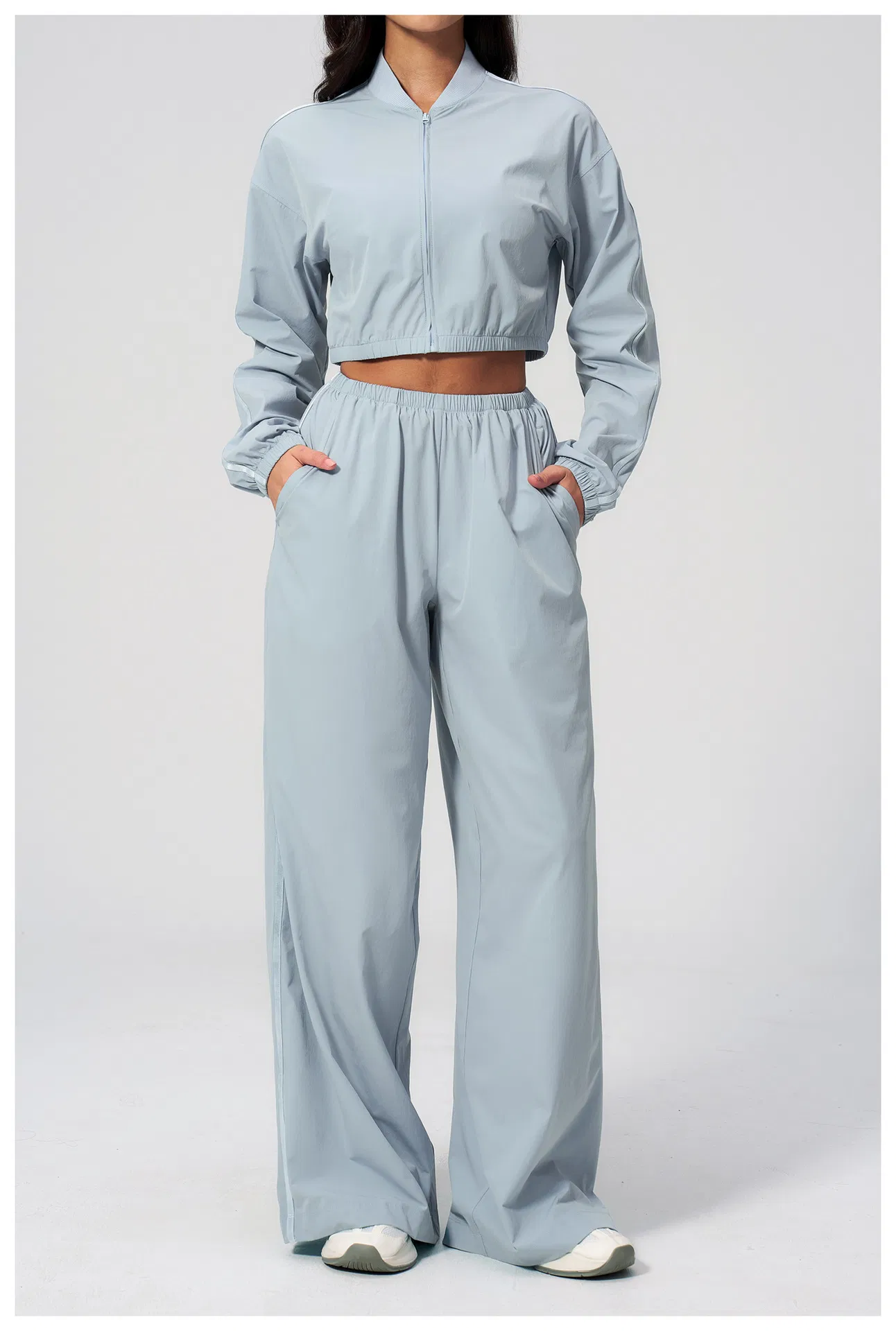 Ropa deportiva femenina personalizada de corte holgado para senderismo al aire libre con protección solar. Ropa de fitness de secado rápido