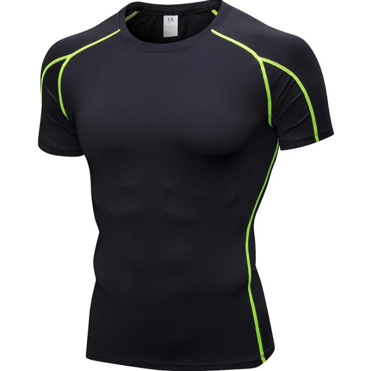 Ropa de fitness para hombres, ropa deportiva, culturismo, camisetas para el gimnasio, camisetas ajustadas, camiseta de compresión