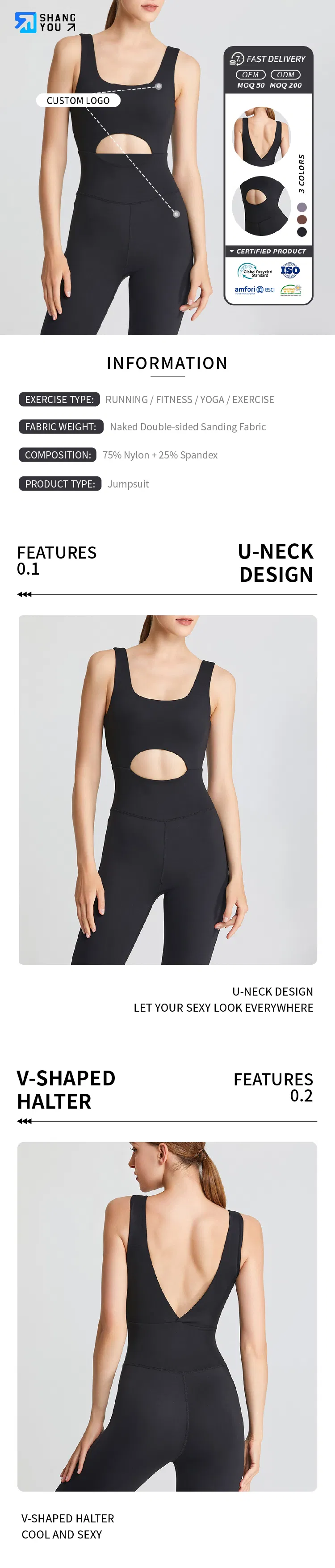 Traje de fitness femenino