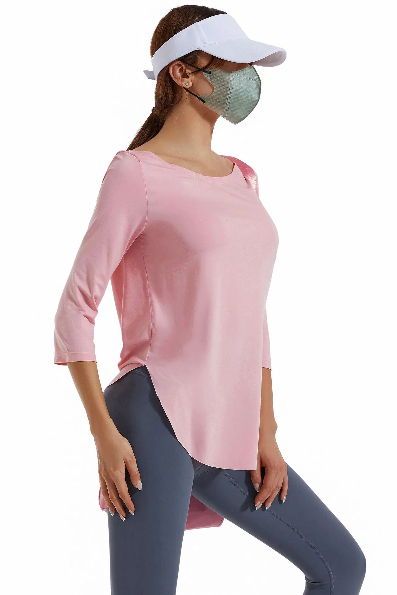 Ropa de yoga suelta de gran tamaño para mujeres en primavera y verano, ropa de gimnasio para entrenamientos, camisetas de manga larga