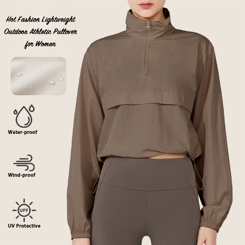 Ropa al por mayor para actividades al aire libre, atletismo, yoga, gimnasio y senderismo, sudadera con cremallera para mujeres, protección solar Upf 50+, camisetas de pesca de manga larga con dobladillo ajustable