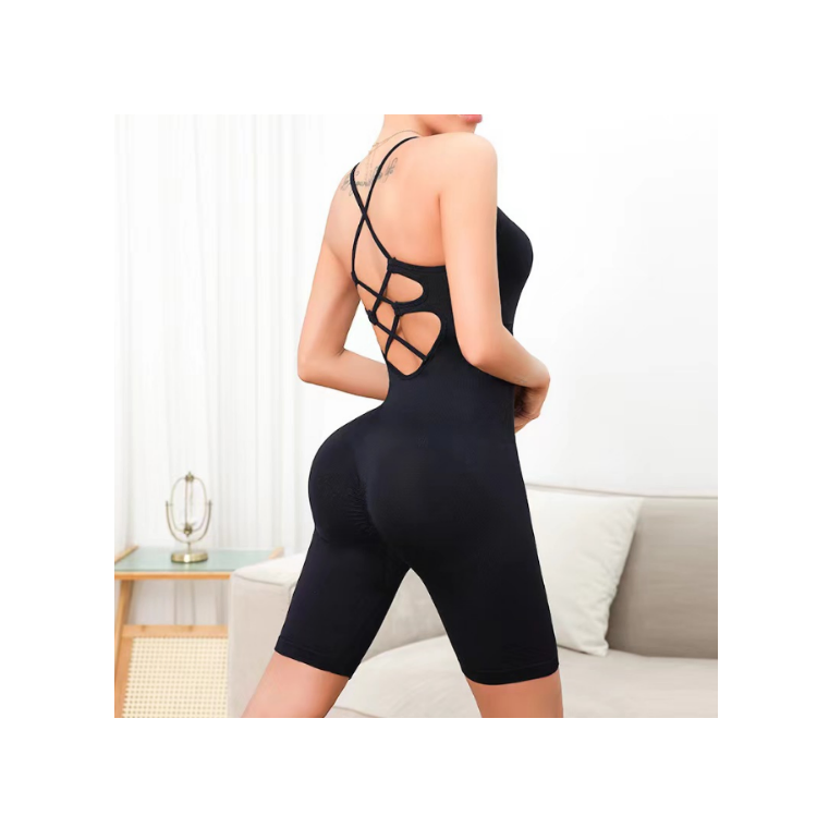 Conjunto de yoga de secado rápido para mujer, mono de yoga con espalda cruzada, traje de yoga, ropa de ejercicio para el gimnasio