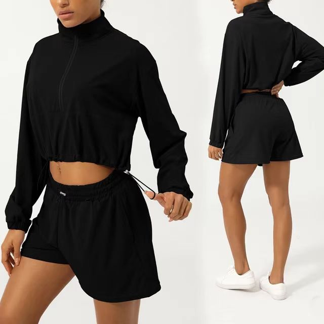 Conjunto deportivo casual de dos piezas de manga larga transpirable para protección solar, ropa de senderismo y running al aire libre, de secado rápido y ligera