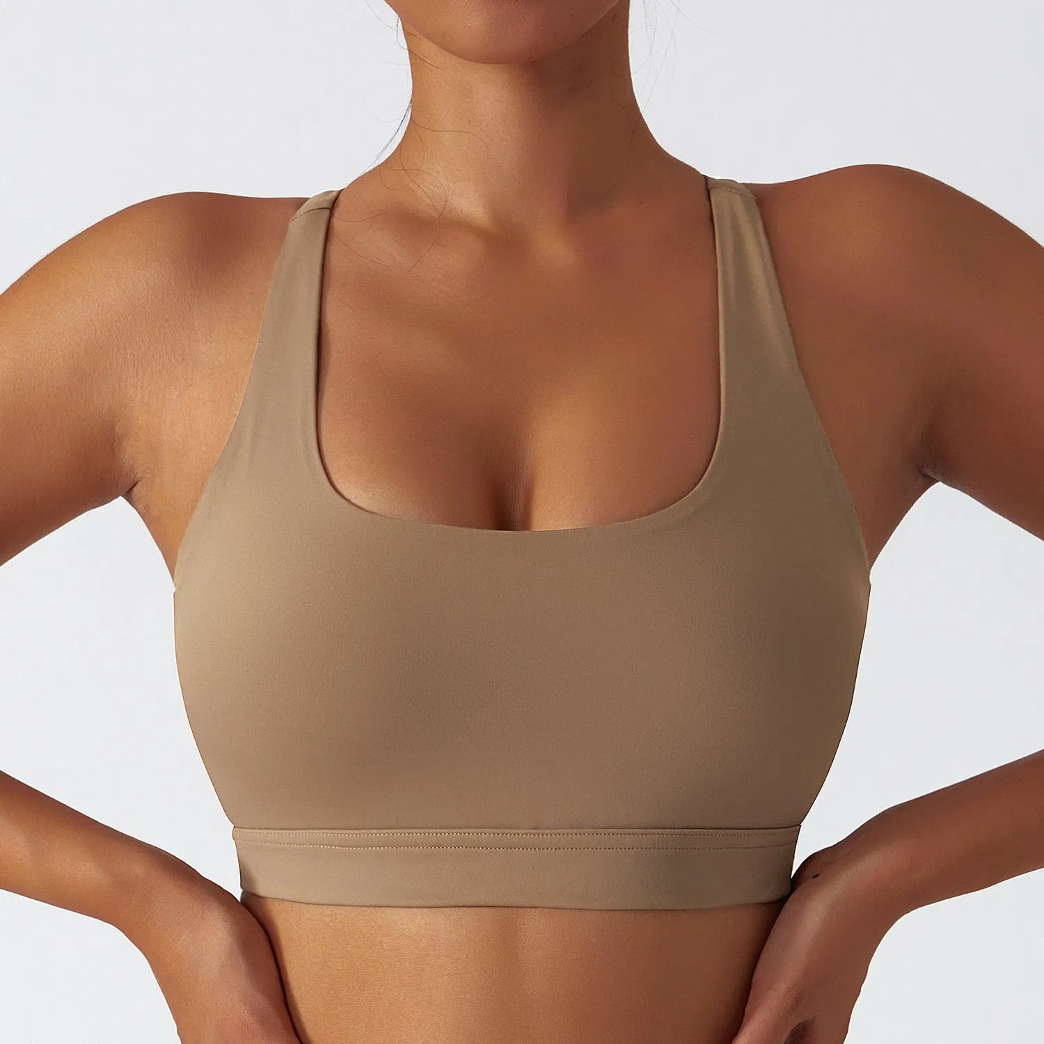 Sostenedor deportivo sin costuras para mujeres, parte superior de fitness, sujetador de alto impacto