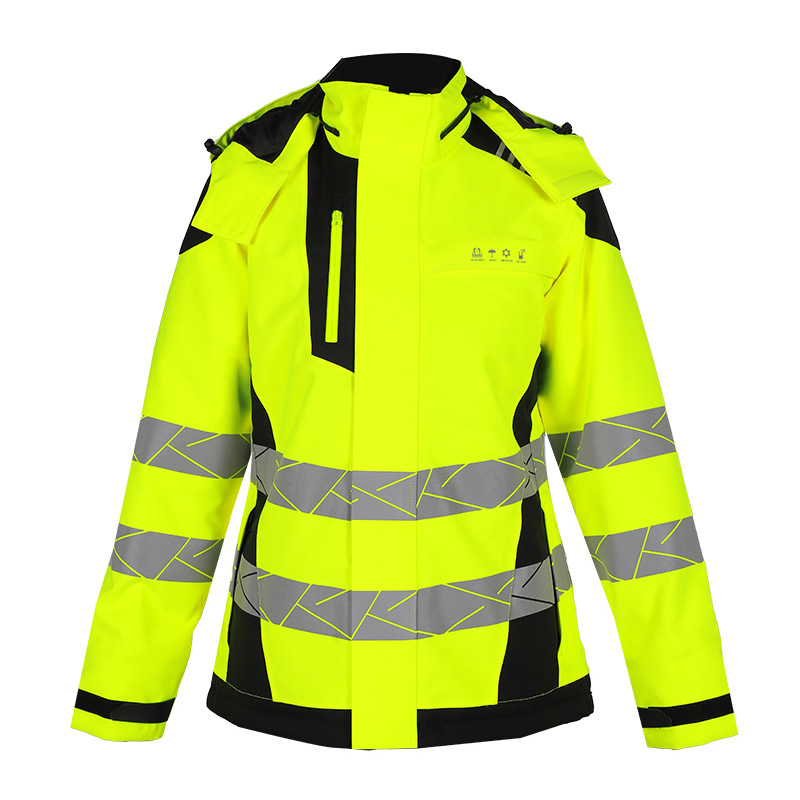 Chaqueta de seguridad visible de alta visibilidad, resistente al viento, para invierno y otoño, ropa de seguridad reflectante para trabajo al aire libre