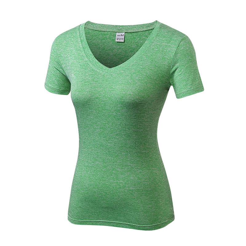 Camiseta de Yoga para Mujeres V-Cuello Ropa de Fitness Mallas Deportivas Wbb14455