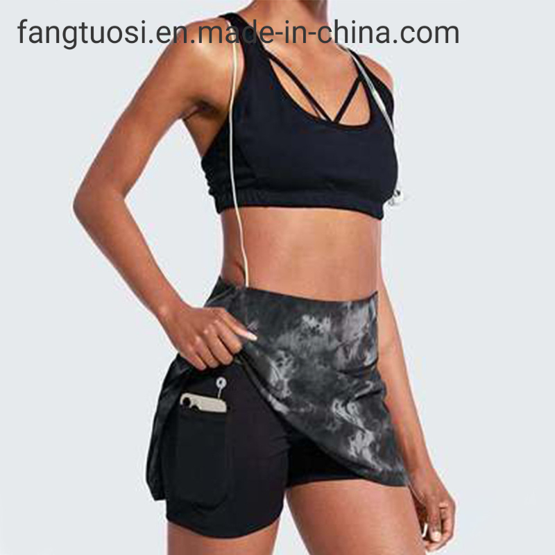 Falda de golf para mujeres con pliegues, personalizada con estampado de teñido anudado, elástica y transpirable, ideal para animadoras, con bolsillos