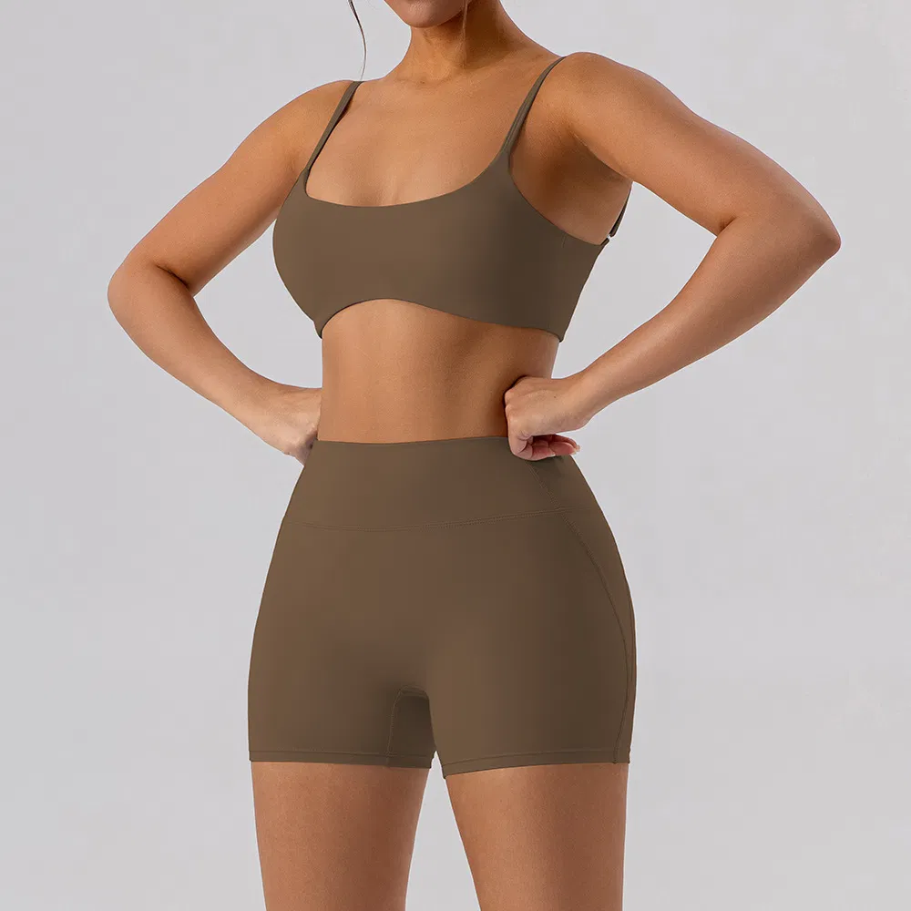 Conjunto de Yoga Sin Costuras para Mujeres, Ropa Deportiva de Secado Rápido — Conjunto de Entrenamiento de Espalda Descubierta, Compresión con Sensación de Piel Desnuda para Gimnasio y Correr
