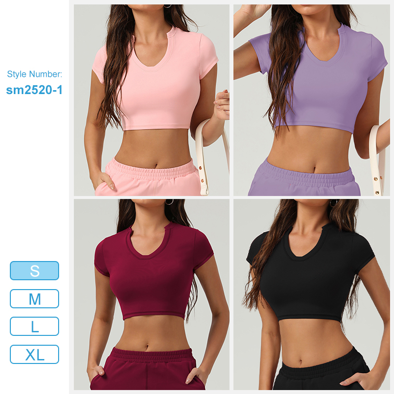 Camisetas deportivas de protección solar para mujeres, camiseta de ocio al aire libre, ajustada, de secado rápido, ropa de yoga y fitness
