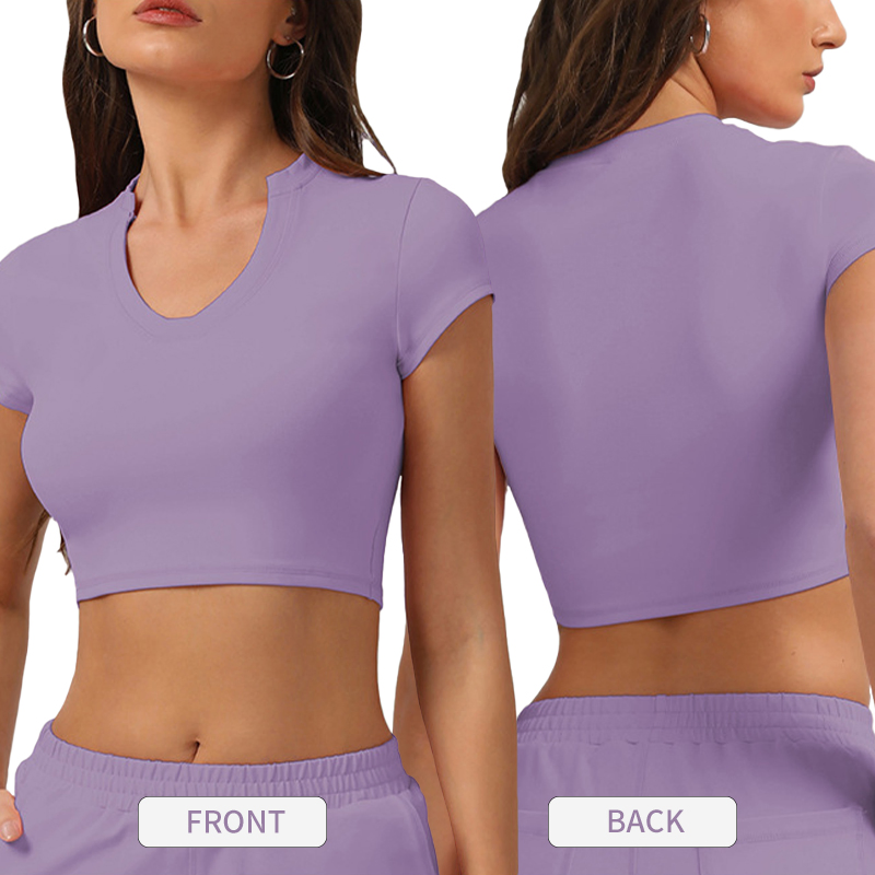 Camisetas deportivas de protección solar para mujeres, camiseta de ocio al aire libre, ajustada, de secado rápido, ropa de yoga y fitness